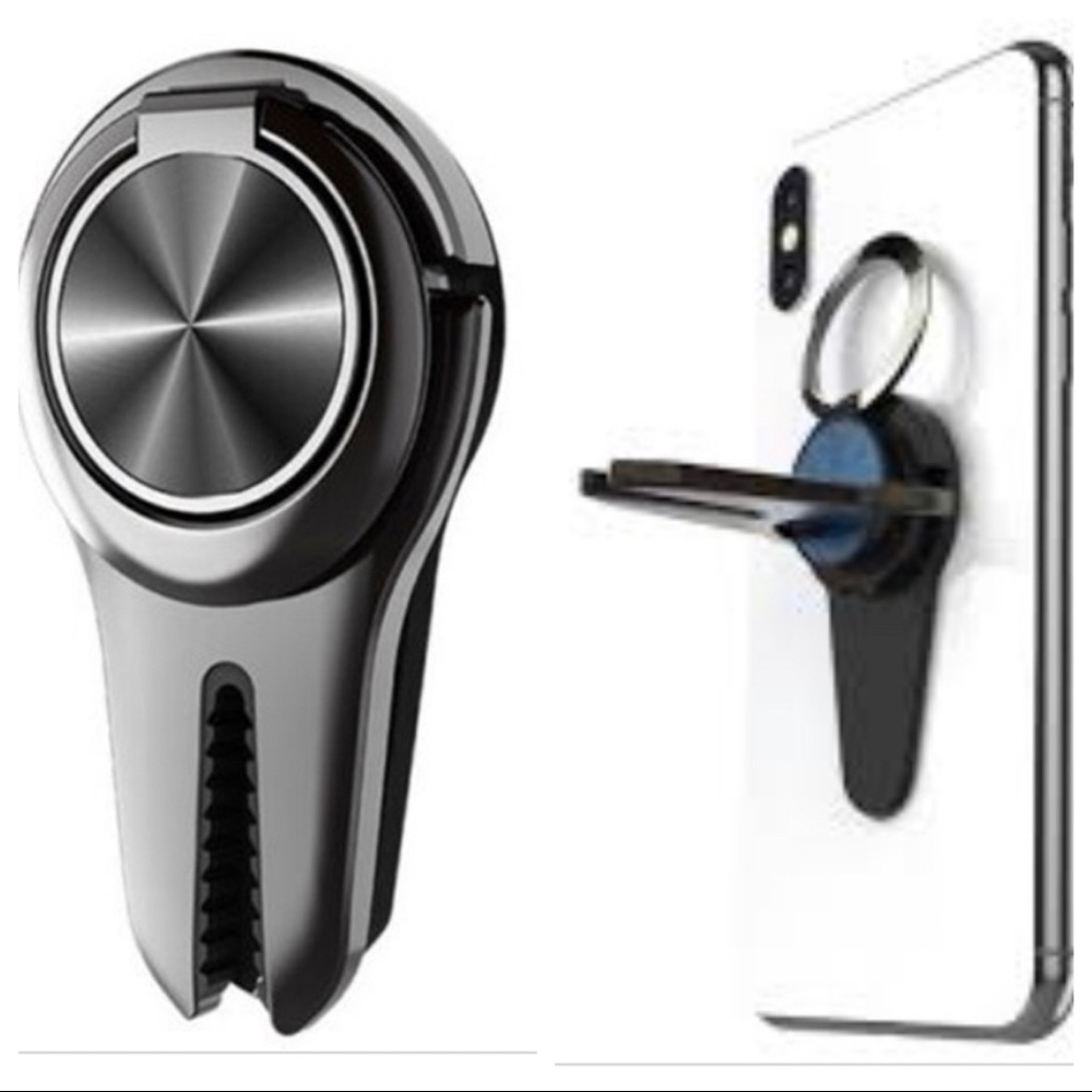 FLIPGRIP Phone Ring Vent Clip & Stand w/360 Degree Rotation! Slim Design 7351GRN